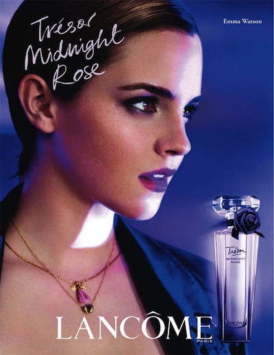 Perfumy Lancome Midnight Rose Emma Watson Plakat reklamowy