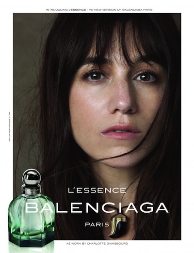 Plakat reklamowy perfum Balenciaga Lessence Charlotte Gainsbourg