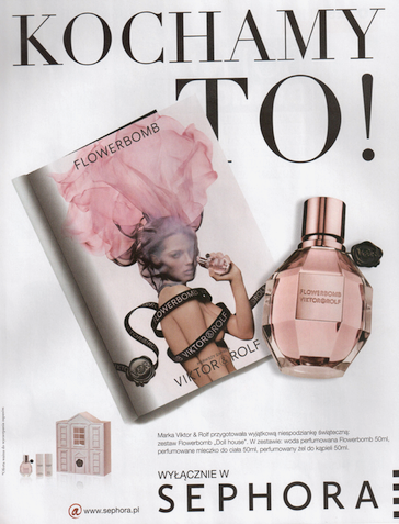 Plakat reklamowy perfum Viktor & Rolf Flowerbomb Sephora