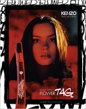 Kenzo Flower tag plakat reklamowy