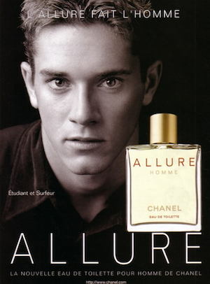 Reklama perfum Chanel Allure Homme Student Surfer