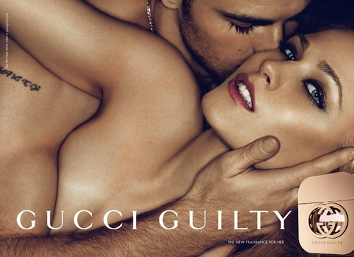 Perfumy Gucci Guilty plakat reklamowy