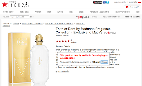 Macys Madonna Truth or Dare