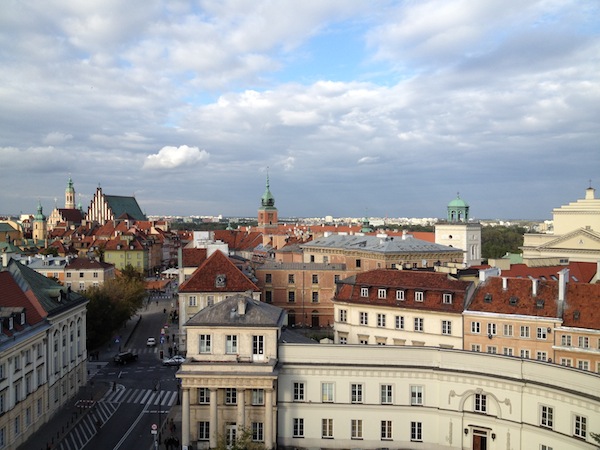 Dinner in the sky Warszawa widok