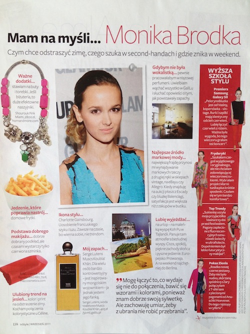 Ulubione perfumy gwiazd Monika Brodka Instyle