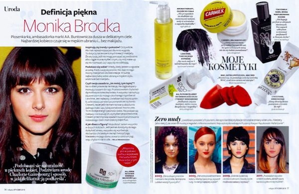 Ulubione perfumy polskich gwiazd Monika Brodka Instyle Styczeń 2012