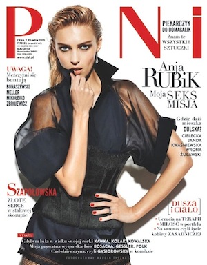 Anja Rubik na okładce Pani, maj 2013