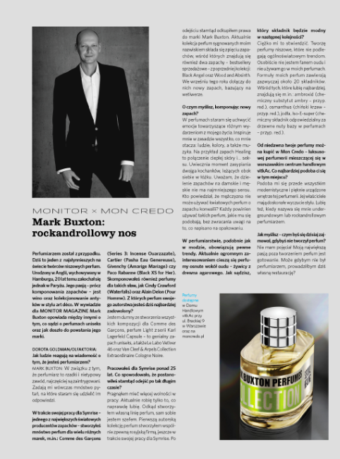 Mark Buxton - wywiad dla Monitor Magazine