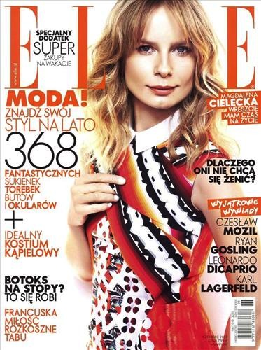 Magdalena Cielecka na okładce magazynu Elle Polska, czerwiec 2013