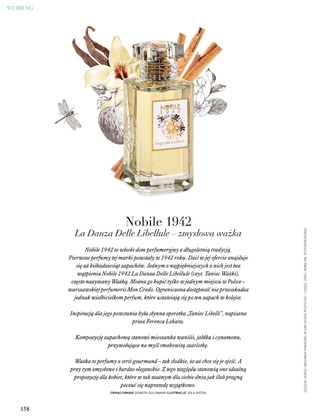 Perfumy Nobile 1942 La Danza Delle Libellule - artykuł dla magazynu Wedding