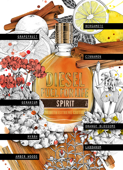 Reklama perfum Diesel Fuel For Life Spirit