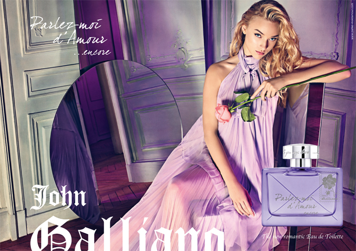 Reklama perfum John Galliano Parlez-Moi d'Amour Encore