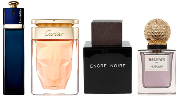 Mocne i wyraziste perfumy dla pewnej siebie kobiety: Dior Addict, Cartier La Panthere, Lalique Encre Noire, Balmain Ambre Gris