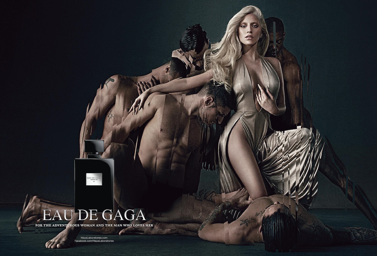 Kobiety reklamujące męskie perfumy - Lady Gaga Eau de Gaga 001