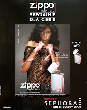 Reklama perfum Zippo The Woman (+ Sephora)